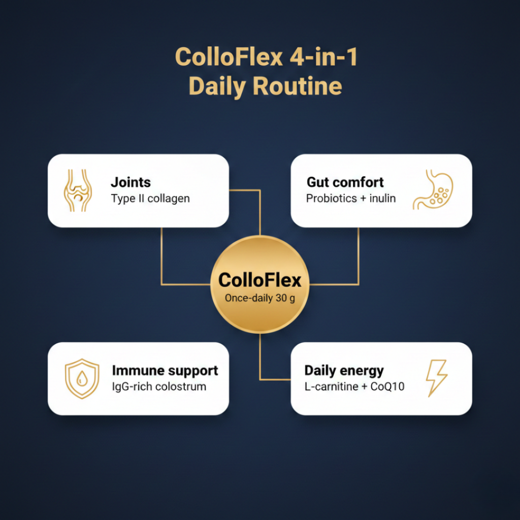 4-in-1 daily routine’ diagram ColloFlex