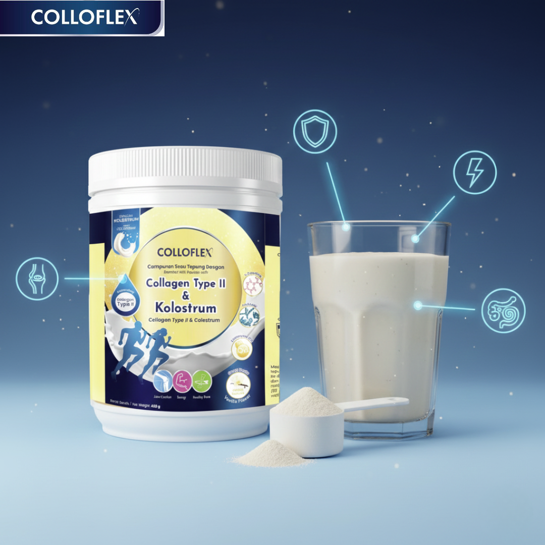 ColloFlex product tub with daily milk drink visual