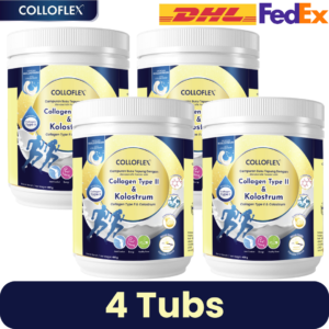 ColloFlex Collagen Type II & Colostrum Adult Milk Powder Vanilla 400g – 4 Tubs