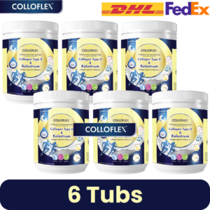 ColloFlex Collagen Type II & Colostrum Adult Milk Powder Vanilla 400g – 6 Tubs